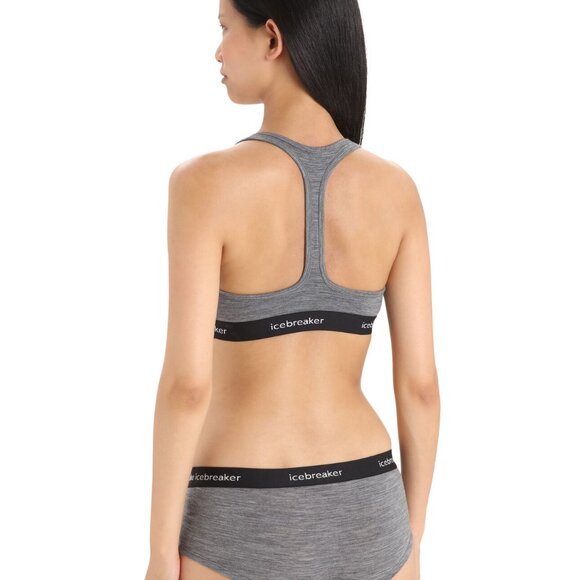 BNWT Brand New Women's Merino Sprite Racerback Bra Gray - Picture 2 of 9